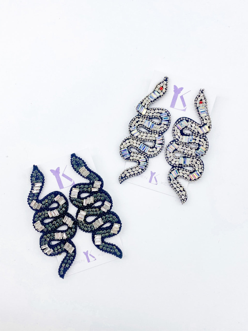 Beaded Snake Earrings-0