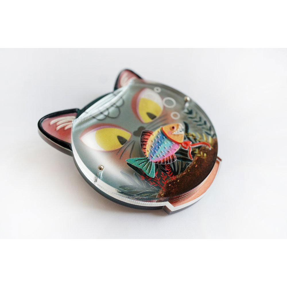 Fishbowl With Cat Brooch by Laliblue-2