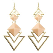 Trendy Jewellery Pink Blue Acrylic Triangle Geometric Earrings Wholesale Price-3 width=100 