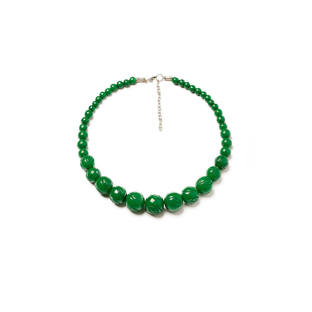 Forest Heavy Carve Bead Necklace by Splendette-0