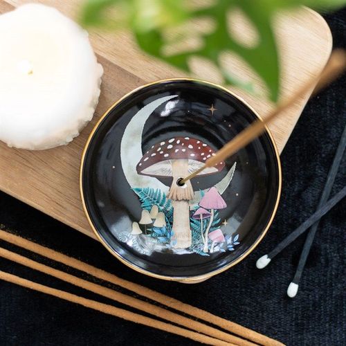 Forest Mushroom Ceramic Incense Plate-3