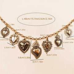"Tamara" Golden Hearts Necklace