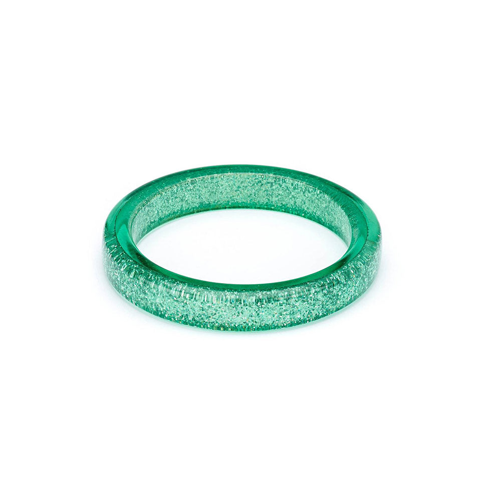 Green Lagoon Glitter Bangle by Splendette-0