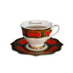 Halloween Haunted Insult Teacup and Saucer by Miss Havisham-0
