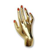 "Bella" Golden Hand Brooch width=100 