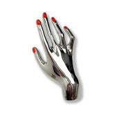 "Bella" Silvery Hand Brooch width=100 