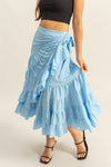 HYFVE Ruffled Tiered High Waist Skirt-0