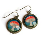 "Romy" Mushroom and Pearl Earrings