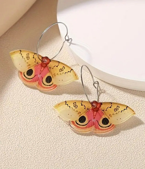 YELLOW BUTTERFLY ACRYLIC EARRING-0