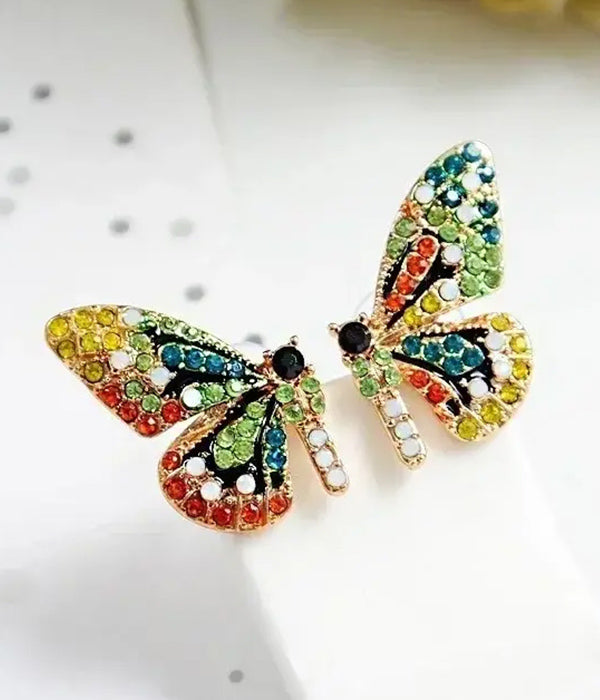 CRYSTAL BUTTERFLY EARRING-0