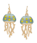 SEALIFE THEME ACRYLIC BEAD EARRING - JELLYFISH-0