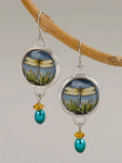 RETRO DRAGONFLY EARRING-0