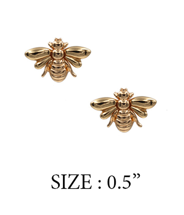 GARDEN THEME METAL EARRING - BEE-0