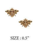 GARDEN THEME METAL EARRING - BEE-0