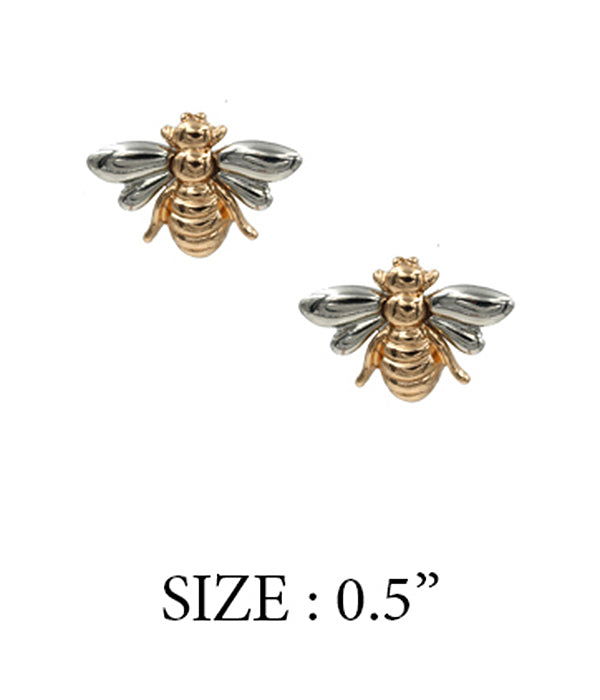 GARDEN THEME METAL EARRING - BEE-0