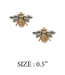 GARDEN THEME METAL EARRING - BEE-0