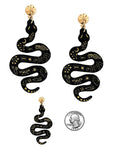 BOHO STYLE LEATHERETTE SNAKE EARRING-0