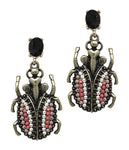 HANDMADE SEEDBEAD TROPICAL BUG EARRING-0