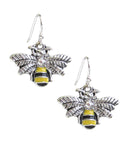 GARDEN THEME EPOXY BEE EARRING-0