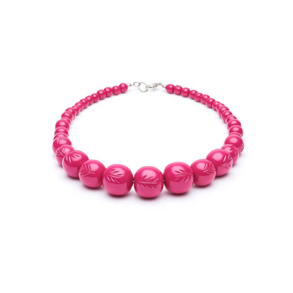 Iris Pink Heavy Carve Fakelite Beads by Splendette-0