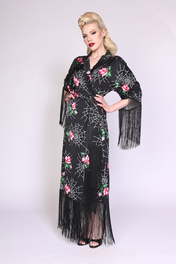 "Hosato" Webs & Roses Kimono