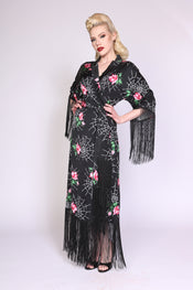 "Hosato" Webs & Roses Kimono width=100 