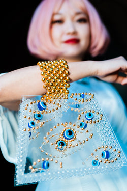 Evil Eye Beaded Bag Acrylic Clutch Bag-1 width=100 