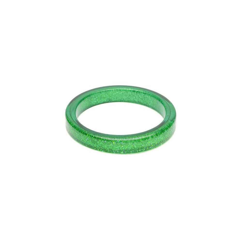 Leaf Green Glitter Bangle by Splendette-0