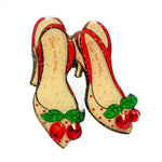 Little Cherry Shoes Brooch by Rosie Rose Parker-0