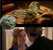 "Rose" Titanic Butterfly Comb width=100 