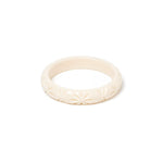 Midi Cream Heavy Carve Bangle by Splendette-0