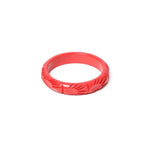 Midi Hibiscus Heavy Carve Bangle by Splendette-0