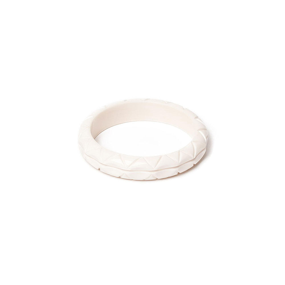 Midi Salty Heavy Carve Bangle by Splendette-0