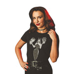 Mind Your Head Fitted Tee in Black-0
