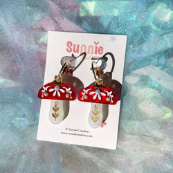Mushroom Ornament Acrylic Earrings-0 width=100 
