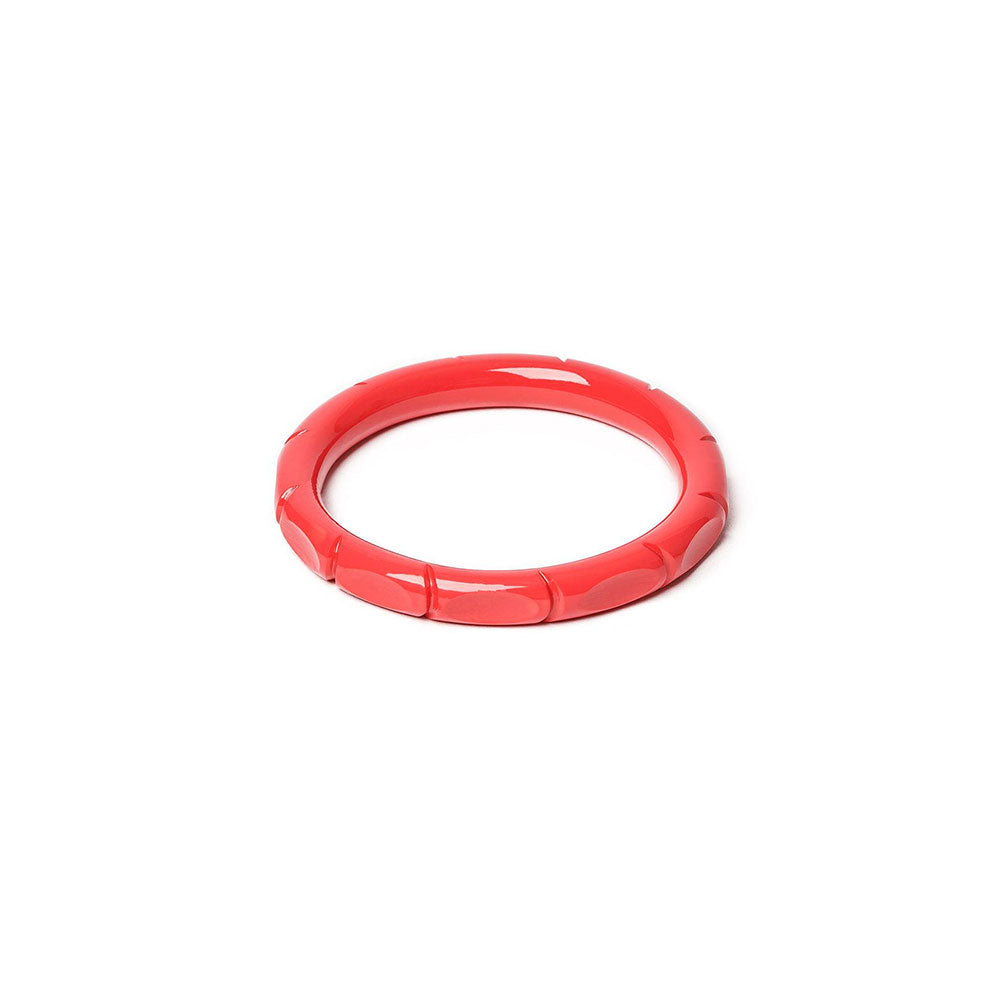 Narrow Hibiscus Heavy Carve Bangle by Splendette-0