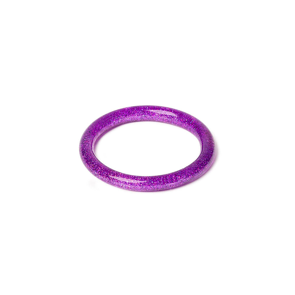 Narrow Purple Glitter Bangle by Splendette-0