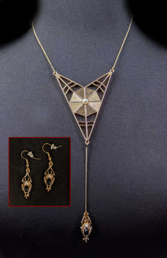 "Ophelia" Spider Necklace & Earrings