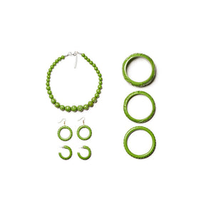 Palm Heavy Carve Drop Hoop Earrings by Splendette-2
