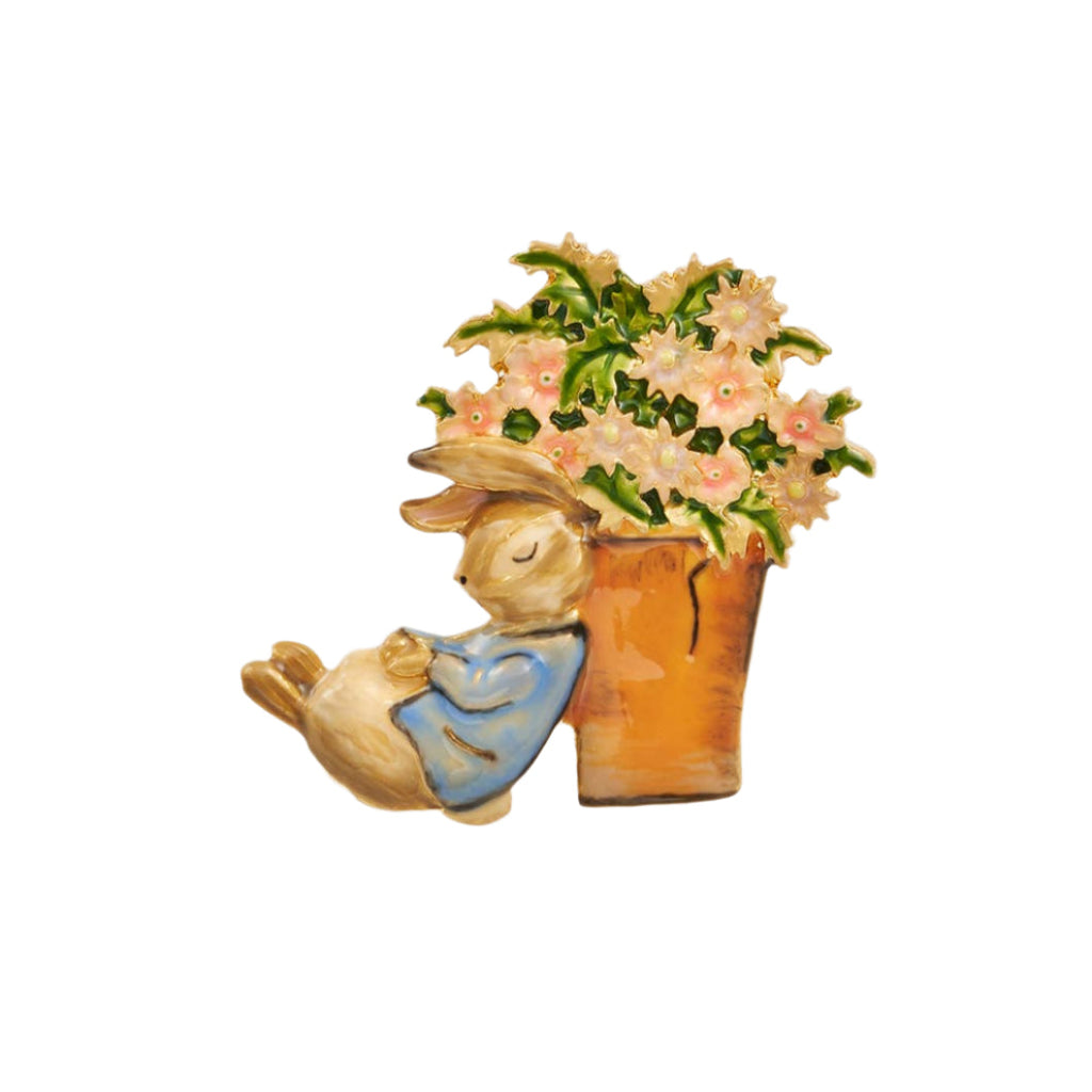 FABLE x Peter Rabbit with Flower Pot Brooch-0