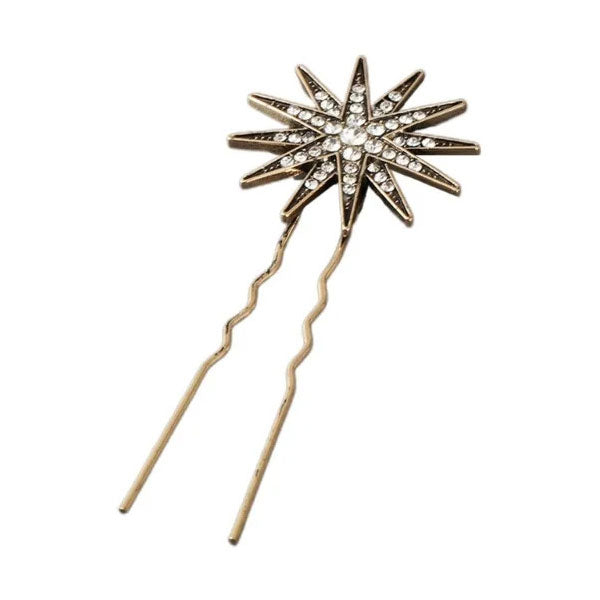 "Aurora" Moon and Star Hairpin