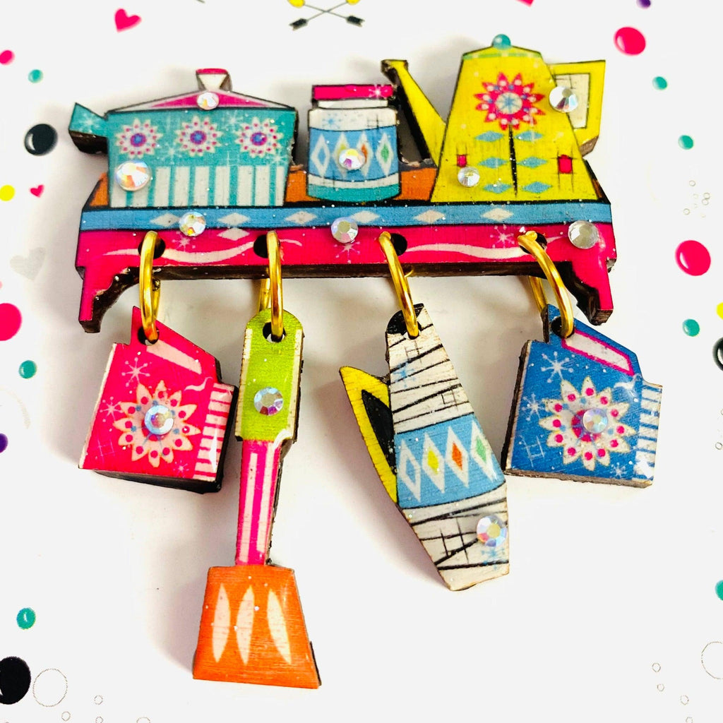 Retro Kitchen Essentials Brooch by Rosie Rose Parker-0