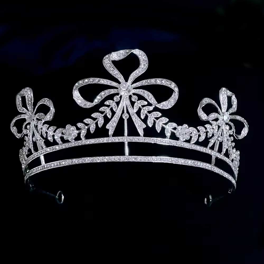 "Anna" Ribbon Bow Crown