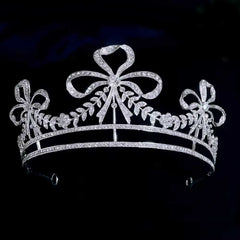 "Anna" Ribbon Bow Crown