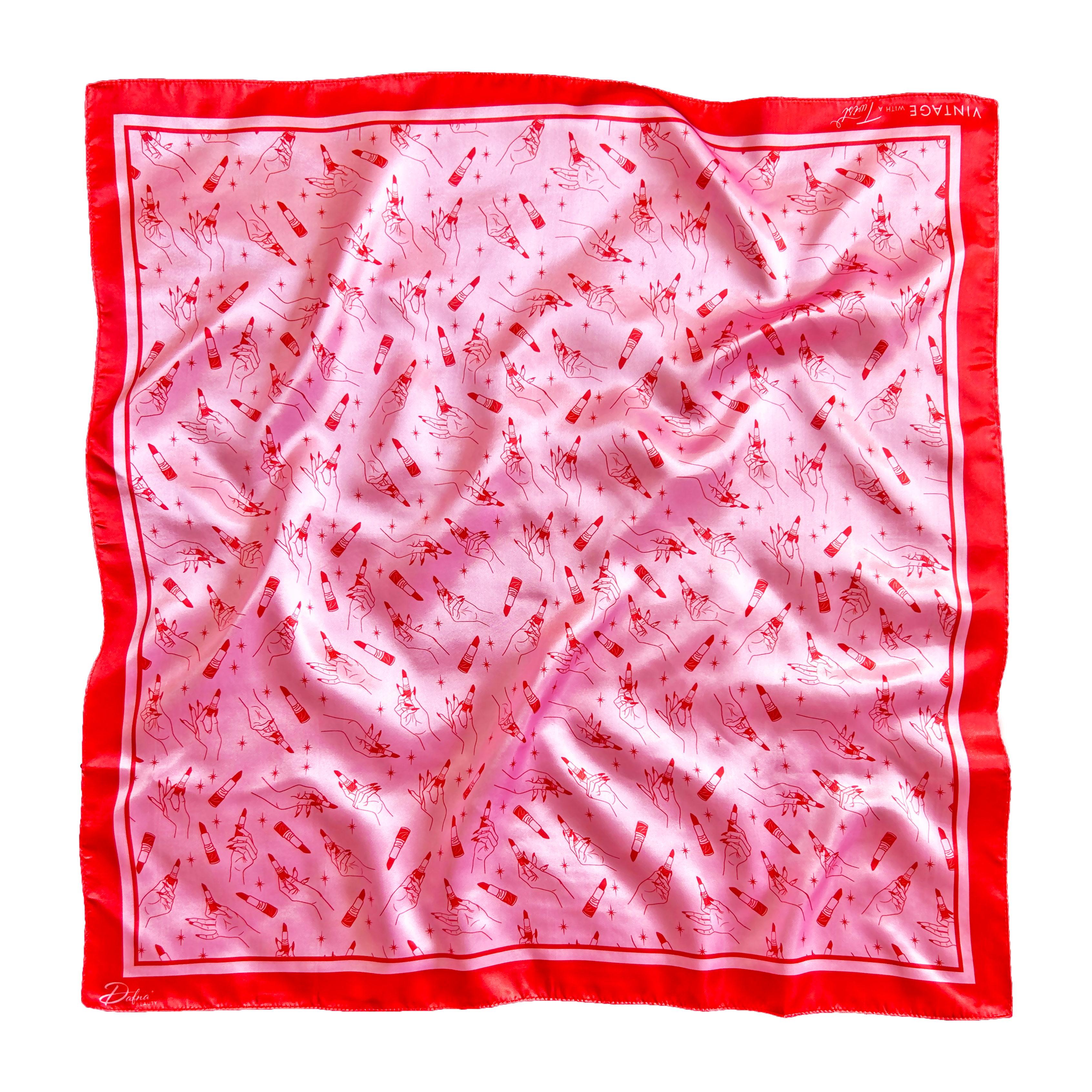 'Vintage with a Twist' Satin Scarf-0