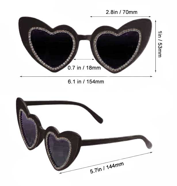 "Abigail" Heart Sunglasses