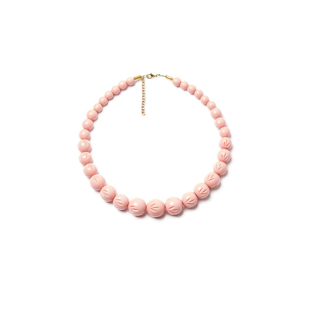 Shell Heavy Carve Bead Necklace by Splendette-0