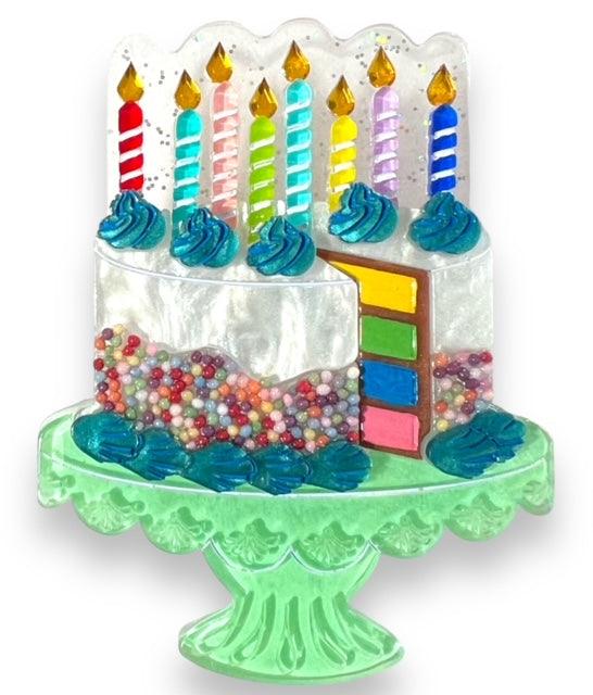 "Slice, Slice Baby" Birthday Cake Brooch by Lipstick & Chrome x Club Eggie-0