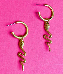 "Narcissa" Snake Earrings width=100 
