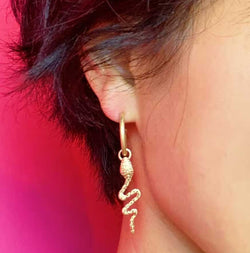 "Narcissa" Snake Earrings width=100 
